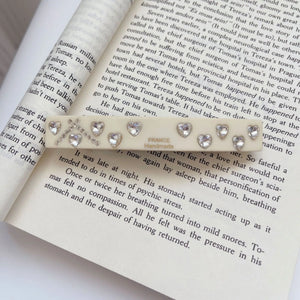 Sweet Acetic Acid Heart Rhinestone Hair Clips French Hairpin Accessory