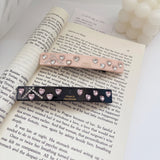 Sweet Acetic Acid Heart Rhinestone Hair Clips French Hairpin Accessory