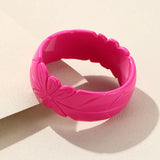 Resin Pattern Bangle Bracelet Arcylic Geometric Charm Jewelry