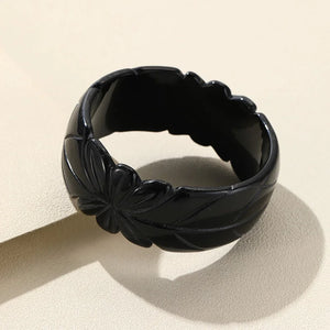 Resin Pattern Bangle Bracelet Arcylic Geometric Charm Jewelry
