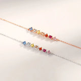 Rainbow Zirconia Stone Bracelet, Wedding Jewelry Gift