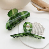 Dark Green Water Ripple Hair Claw Clip for Women
