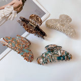 Retro Large Letter Hair Clip Acetic Acid Shark Clip Hair Accessories