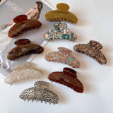 Retro Large Letter Hair Clip Acetic Acid Shark Clip Hair Accessories