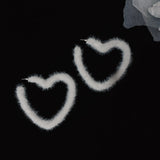 Y2k Vintage Peach Heart Earrings for Women Party Jewelry