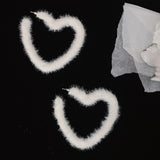 Y2k Vintage Peach Heart Earrings for Women Party Jewelry
