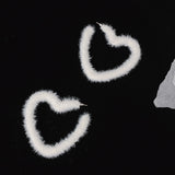 Y2k Vintage Peach Heart Earrings for Women Party Jewelry
