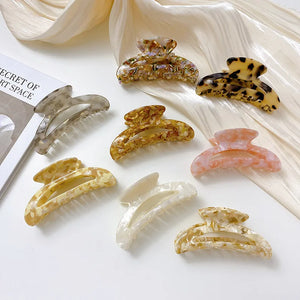 Acetate Hair Claw Clips 10.5cm Half Moon Shape for Women Girls