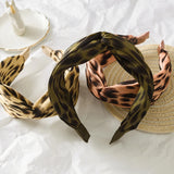 Leopard Print Wide Cross Band Headband