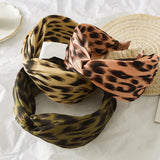 Leopard Print Wide Cross Band Headband