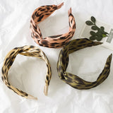 Leopard Print Wide Cross Band Headband