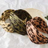 Leopard Print Wide Cross Band Headband