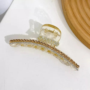 Rhinestone Letter Pearls Hair Clip Claw Large Shark Clip Hair Accessories