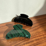 Retro Stripe Hair Clip Claw For Girls High Acetic Acid Shark Hair Accessories