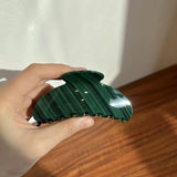 Retro Stripe Hair Clip Claw For Girls High Acetic Acid Shark Hair Accessories