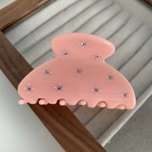 6.5CM Semicircle Hair Clips With Rhinestones Small Shark Clip