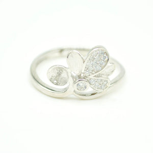 S925 Sterling Silver Freshwater Pearl Flower Ring Fittings DIY Empty Bracket