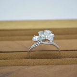 S925 Sterling Silver Freshwater Pearl Flower Ring Fittings DIY Empty Bracket