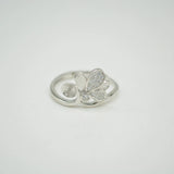 S925 Sterling Silver Freshwater Pearl Flower Ring Fittings DIY Empty Bracket