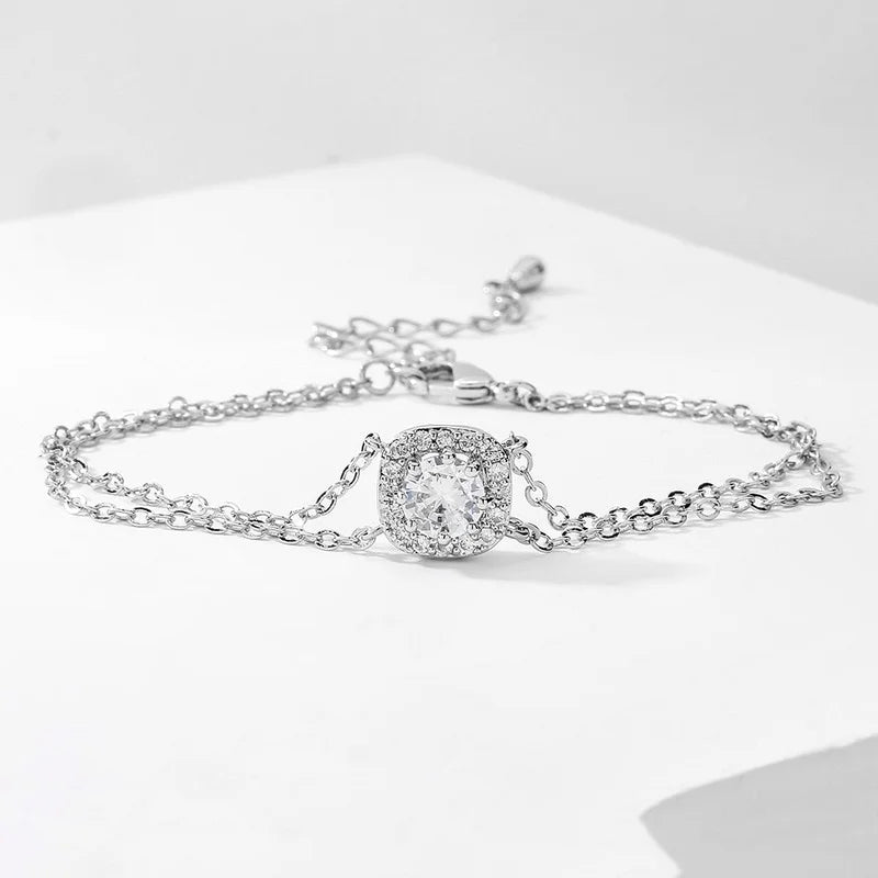 Geometry Zircon Bracelet Chain for Women Party Jewelry