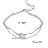 Geometry Zircon Bracelet Chain for Women Party Jewelry