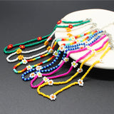 Colorful Daisy Choker Necklace for Women Boho Vacation Jewelry
