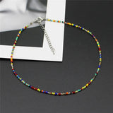 Colorful Chokers Collar Boho Seed Beaded Necklaces for Women Girls