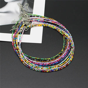 Colorful Chokers Collar Boho Seed Beaded Necklaces for Women Girls