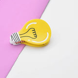 Acid Yellow Light Bulb Hair Clip Claw for Girls