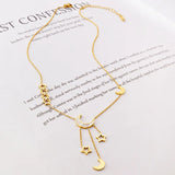Star & Moon Necklace Jumper Chain Titanium Steel Collarbone Chain