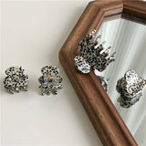 Vintage Leopard Print Acrylic Hair Clip Claw for Women Girls