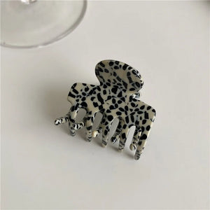 Vintage Leopard Print Acrylic Hair Clip Claw for Women Girls