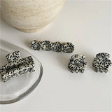Vintage Leopard Print Acrylic Hair Clip Claw for Women Girls