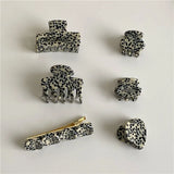 Vintage Leopard Print Acrylic Hair Clip Claw for Women Girls