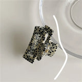Vintage Leopard Print Acrylic Hair Clip Claw for Women Girls