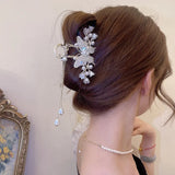 Women Hair Claw Clips Flower Butterfly Tassel Hairpin