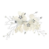 Bridal Shell Petals Pearl Crystal Headpiece Hairpin