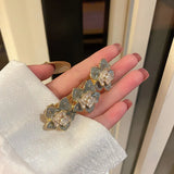 Pearl Camellia Spring Hair Clip Crystal Edge Clip Side Clip
