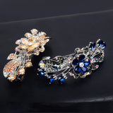 Zircon Hairpin Crystal Flower Spring Clip