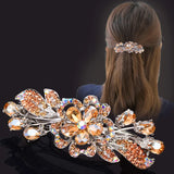 Zircon Hairpin Crystal Flower Spring Clip