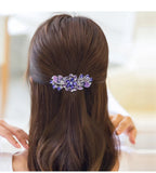 Zircon Hairpin Crystal Flower Spring Clip