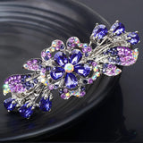 Zircon Hairpin Crystal Flower Spring Clip