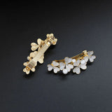 Leaf Pearl Hairpin Flower Rhinestone Clip Hair Accessory
