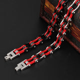 Titanium Steel Motorcycle Bracelet Boys Punk Men's Bracelet