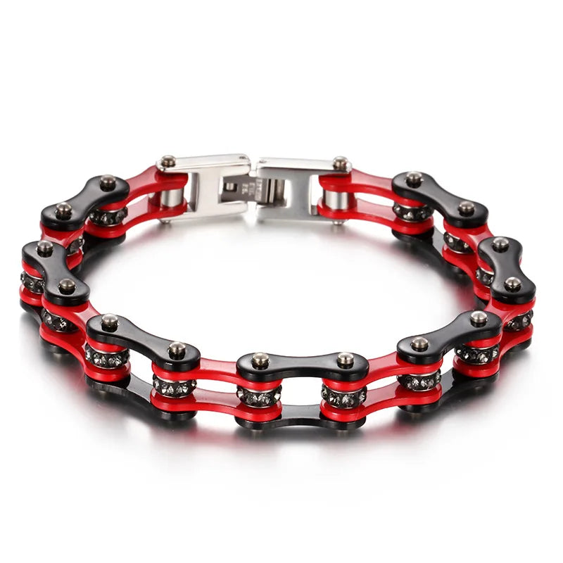 Titanium Steel Motorcycle Bracelet Boys Punk Men's Bracelet