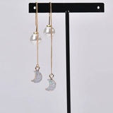 Illusion Moon Double Pendant Earring DIY Materials