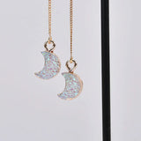 Illusion Moon Double Pendant Earring DIY Materials