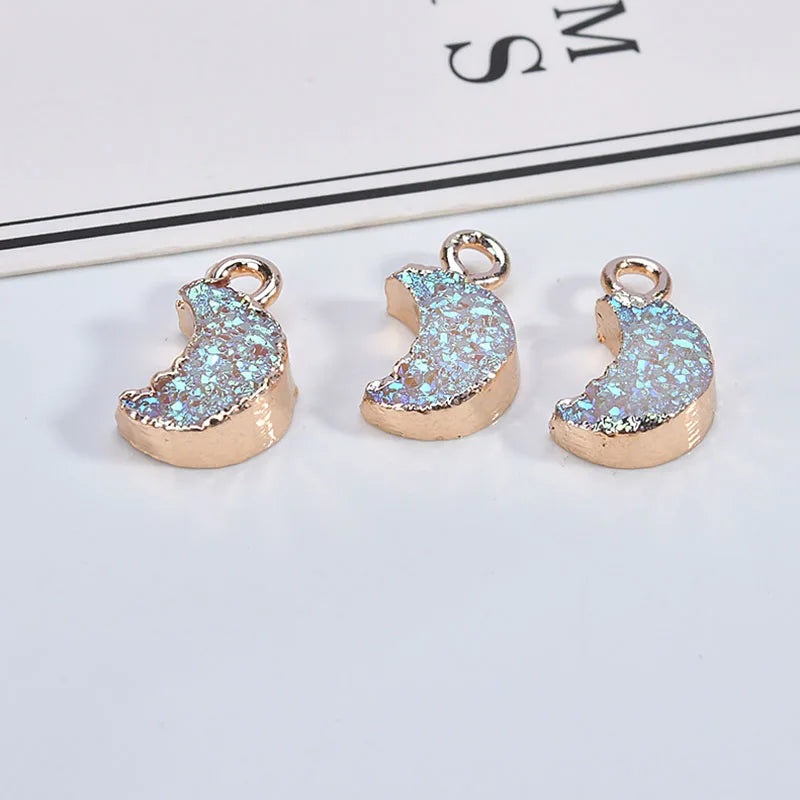 Illusion Moon Double Pendant Earring DIY Materials