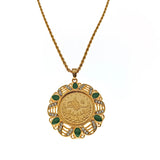 Kurdish Style Pendant Necklace Ottoman Totem Coin Pendant