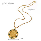 Kurdish Style Pendant Necklace Ottoman Totem Coin Pendant